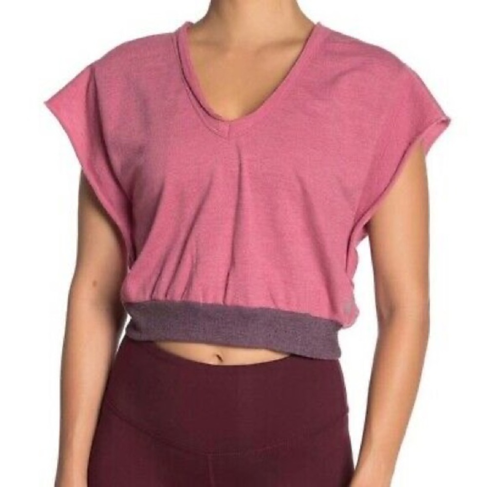 Sz S Free People Rose  Happy Camper Crop Top